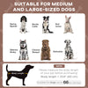 Raised Dog Bed Cooling Dog Cot w/ Canopy Washable Breathable Mesh, for Medium and Large Dogs, Coffee