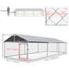 19.7' x 7.5' x 4.9' Outdoor Dog Kennel Dog Run with Waterproof, UV Resistant Cover for Medium Large Sized Dogs