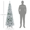 5ft Pencil Christmas Trees, Skinny Artificial Christmas Tree for Xmas Holiday Decor, Deep, Green