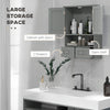 Bathroom Wall Cabinet with 2 Drawers, Modern Medicine Cabinet with 2 Doors and Open Shelf, Over the Toilet Storage Organizer for Living Room, Kitchen，20