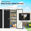 6.5' x 4' Outdoor Storage Shed, Metal Garden Shed with Lockable Double Doors, 4 Vents