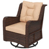 PE Rattan 360° Swivel Patio Chair with Cushion