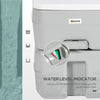 Porta Potty, 5.3 Gallon Portable Toilet with Level Indicator and Anti-Leak Pump for Camping, Boating, Hiking, Travel, RV
