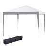 10 x 10ft Folding Pop Up Tent Outdoor Gazebo Canopy with Carrying Bag, White