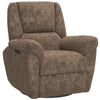 Power Recliner Chair, Fabric Upholstered Recliner Chair with USB Ports, Swivel and Rocking Function, Footrest, Espresso
