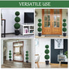Set of 2 Artificial Ball Boxwood Topiary Trees, 44.1