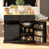 10 Gallon Hidden Garbage Bin Cabinet, Tilt Out Trash Cabinet w/ 2 Drawers, Freestanding Kitchen Island