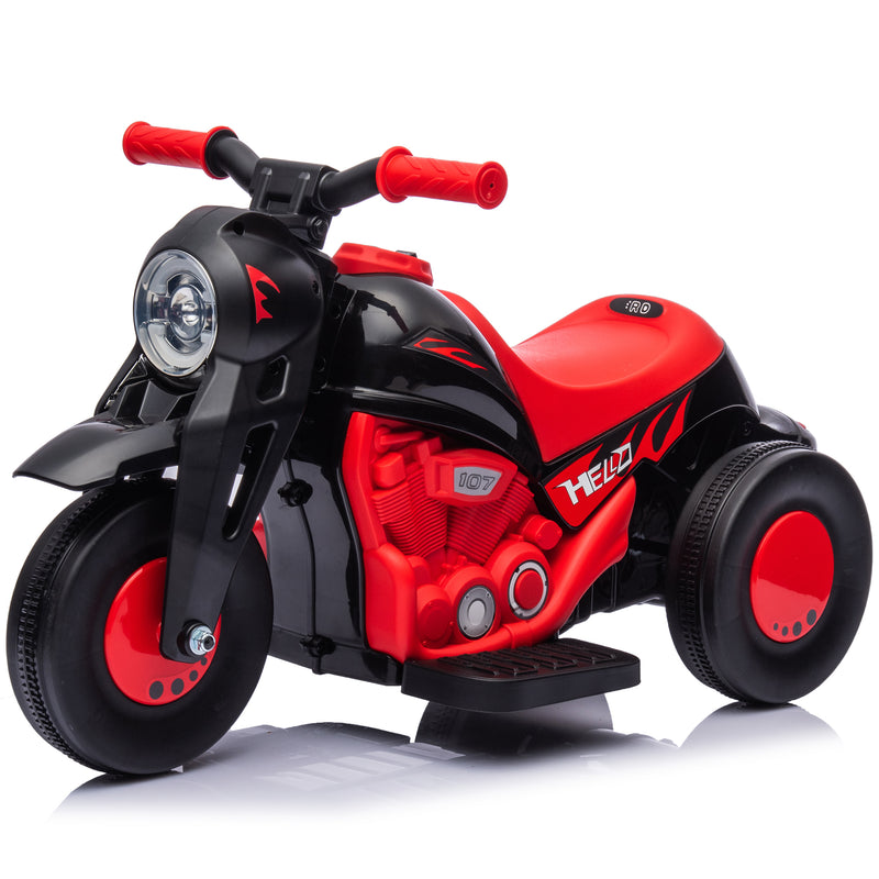 Qaba Electric Motorcycle for Kids, 6V Ride on Bubble Car with LED Headlight, Music, Pedal, for 2-5 Years Green