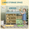 Qaba Toy Storage Organizer with 11 Non-Woven Fabric Boxes, Storage Cabinet & Shelves, for Kids Room, Nursery, Playroom White
