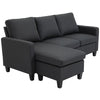 L-Shape Sofa, Modern Sectional Couch with Ottoman, Corner Sofa for Living Room