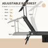 2 Piece Folding Outdoor Chaise Lounges, Pool, Sun, Tanning Chairs with Reclining Back, Sunshade for Beach, Patio, Black