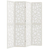 4 Panel Room Divider, 5.6 FT Lightweight Folding Privacy Screen with Geometric Pattern for Living Room, Bedroom, White