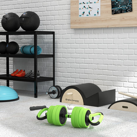 Ensemble d'haltères ajustables 4-en-1 Soozier 88 lb, barre, kettlebell, support de pompes, Vert