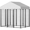 Outdoor Dog Kennel with Waterproof UV-Resistant Cover, 6 x 4 x 6 ft