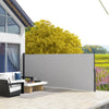 13' x 6' Retractable Side Awning, Outdoor Privacy Screen for Garden, Hot Tub, Balcony, Terrace, Pool, Light Grey