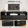 TV Stand with Storage, Modern Entertainment Center with 3 Cabinets and 3 Open Shelves, for TVs up to 85