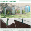10' x 3' x 2.5' Portable Mini Tunnel Greenhouse with 3 Zipped Doors, Easy Assembly, Clear