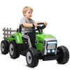 12V Kids Ride on Tractor with Trailer, Remote Control, Music Start up Sound and Horn, USB, LED Lights