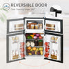 3.2 Cu Ft Compact Refrigerator, Mini Fridge with Freezer, Adjustable Shelves and Reversible Doors for Bedroom