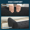 Upholstered Storage Bench with Arms, Modern Ottoman Bench for Bedroom, Entryway, and Living Room