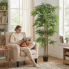 6FT Artificial Bamboo Tree, Fake Plant with 1530 Leaves, Greenery Plant in Nursery Pot for Indoor, Green