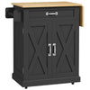 Foldable Kitchen Island with Storage Drawer, Farmhouse Style Rolling Utility Cart, Coffee Bar Cabinet on Wheels with Drop-Leaf Wood Top
