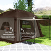 Inflatable Camping Tent, 1-2 Person Glamping Tent with Hand Pump, Blow Up Tent with Doors, Carry Bag, Khaki and Brown
