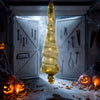 6FT Life Size Halloween Hanging Mummy, Upside Down Cocoon Dead Body Decoration with Sound Touch Activated