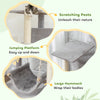 66 Inch Large Cat Tree with 2 Door Condos, 3 Big Hammocks, Plush Top Perch, Sisal Scratching Posts, Light Grey