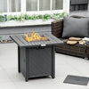 Propane Fire Pit Table Smokeless Gas Firepit with 40,000 BTU Burner Thermocouple, Lava Rocks, Cover, Spark Guard