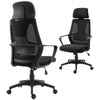 Mesh Office Chair with Up&Down Headrest, Ergonomic Computer Desk Chair with Adjustable Tilt Angle, Height Adjustable Swivel Seat with Lumbar Support for Office, Black