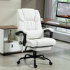 6-Point Vibration Massage Chair, Height Adjustable Reclining Computer Chair with Retractable Footrest, Brown