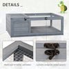 Wood Tortoise House for Lizards, Geckos, Indoor Outdoor Use, 35.8