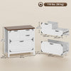 Classeur latéral style ferme avec 4 tiroirs, compatible avec dossiers suspendus Lettre/A4/Légal, grain de bois noir