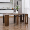 Extendable Dining Table, Expandable Kitchen Table for Small Spaces, Seats up to 6 People, Dark