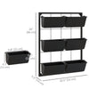 3-Tier Wall Planter with 6 Pots for Indoor and Outdoor Use, Hanging Plant Holder, Self Draining Wall Mounted Planter
