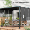 10' x 10' Metal Pergola, Outdoor Pergola with Retractable Canopy, for Garden, Patio, Backyard, Deck