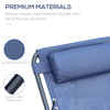 Zero Gravity Chair Set of 2 Patio Chair with Side Table Cupholders and Pillows for Pool, Backyard, Lawn, Blue