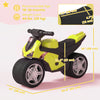 Qaba Balance Bike with Music and Wide Tires Baby Balance Bike for Toddlers 1-3 Years Green