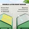 Mini Greenhouse with Screen Roof, Portable Small Greenhouse with Roll-Up Zipper Door, 27.6
