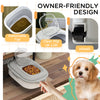 6-30lb Dog Food Storage Container Collapsible Design with Airtight Lids, Rolling Wheels, Cup, Bowl, Spoon, Grey
