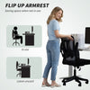 Ergonomic Office Chair, Swivel Desk Chair with Lumbar Support and Adjustable Height, Flip-up Armrests, Wheels, Black