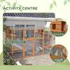 Cat Catio, Large Outdoor Cat Enclosure with 2 Condos, Jumping Platforms, Waterproof Roof, Orange
