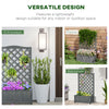 Wood Planter with Trellis for Vine Climbing, Raised Garden Bed to Grow Vegetables for Backyard, 28