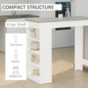 Bar Table, High Top Pub Table with 4 Storage Shelves, Modern Bar Height Table for Home Bar, Kitchen