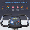 Soozier Foldable Indoor Stationary Bike with 8 Levels of Magnetic Resistance, Exercise Bike for Cardio Workout, Black