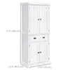 Long Standing Kitchen Cabinet w/ 2 Drawers MDF Board