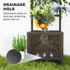 Galvanized Raised Garden Bed with Trellis, Metal Planter Box with Drainage Holes for Climbing Plants, Vegetable, Vines