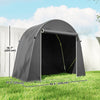 8' x 4' Portable Shed, Waterproof Bike Tent with Roll-up Zipper Door and Galvanised Metal Frame for Bike, Garden Tools