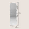 Jewelry Armoire Cabinet with Lights, Wall Mounted or Door Hanging Mirror Jewelry Cabinet with Full Length Mirror, White